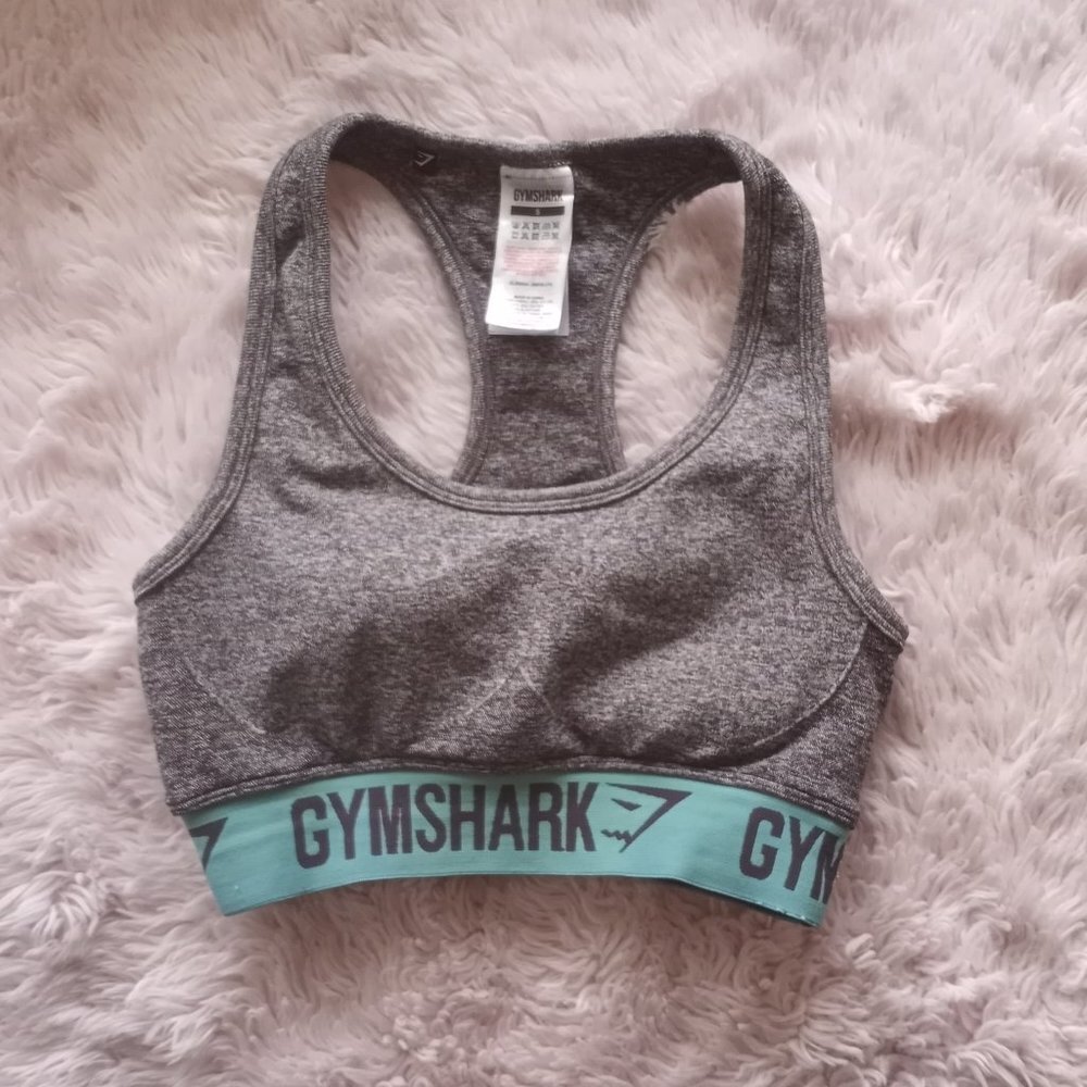 Gymshark Gray Racerback Padded Sports Bra
